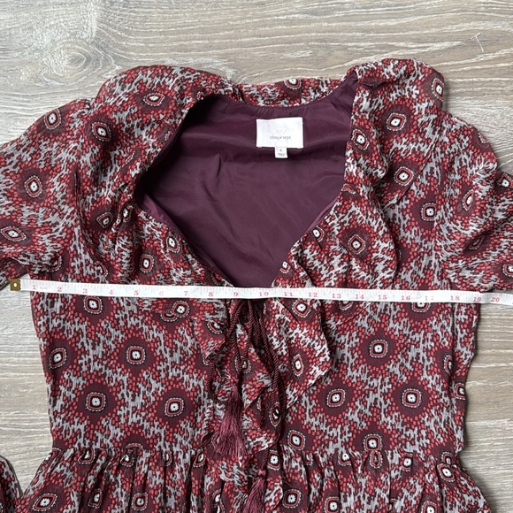 cinq a sept Jasmine Silk Floral-Print Mini Dress Red/ Multi Size - Picture 12 of 14